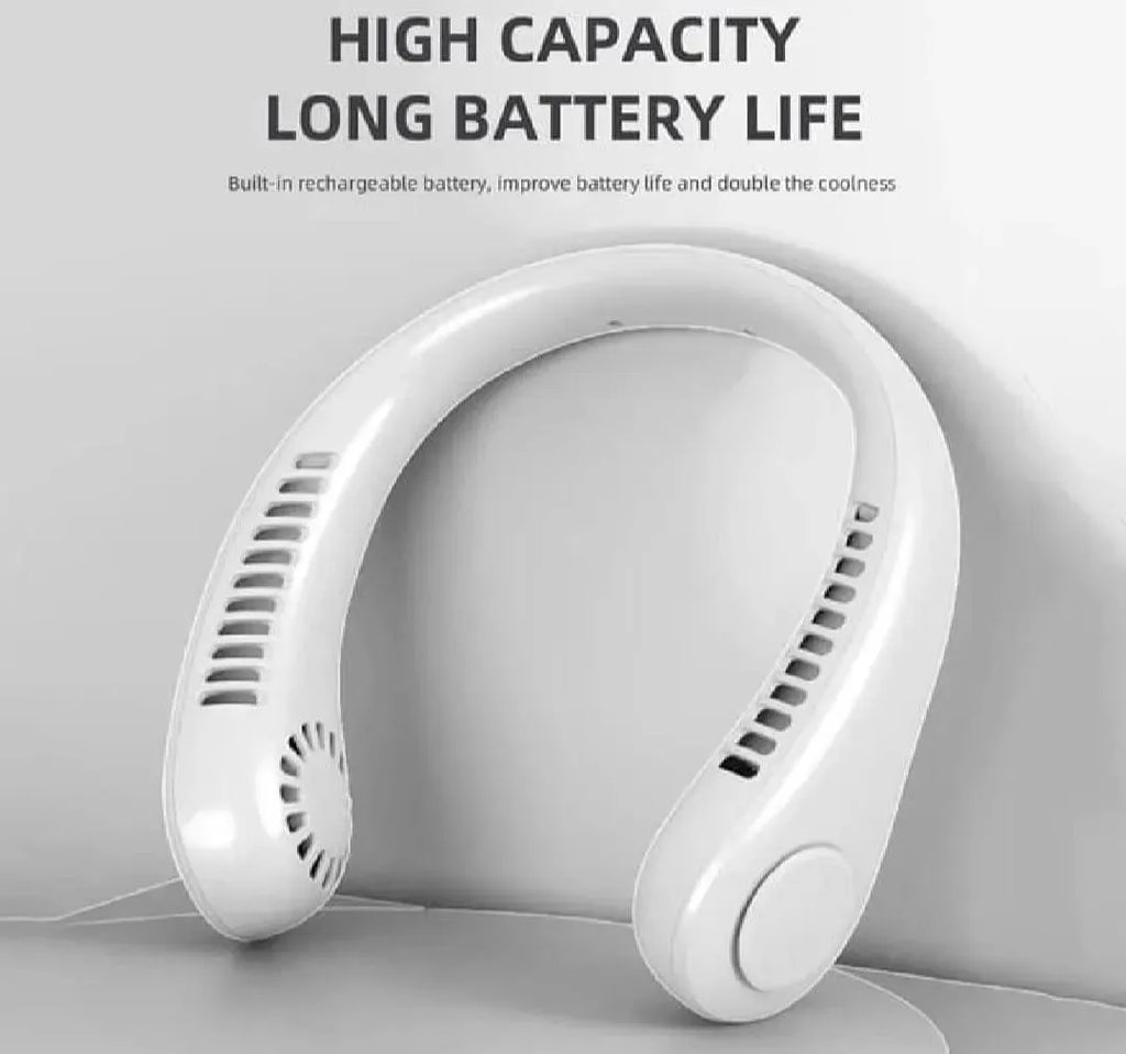 Bladeless Neck Fan – Hands-Free Portable Cooling