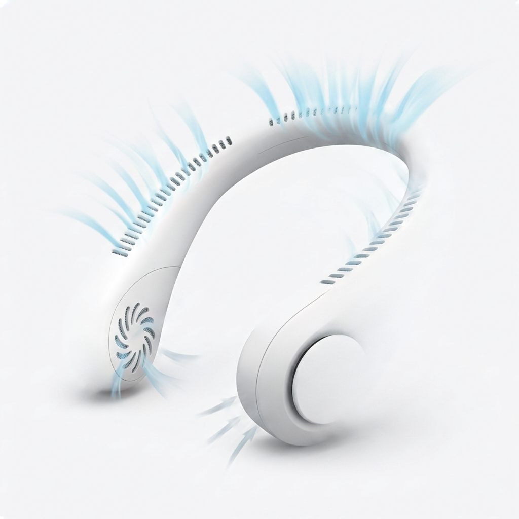 Bladeless Neck Fan – Hands-Free Portable Cooling